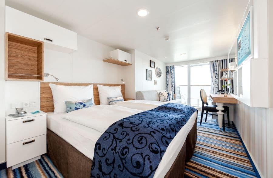 Balkonhut aan boord van de Mein Schiff 5